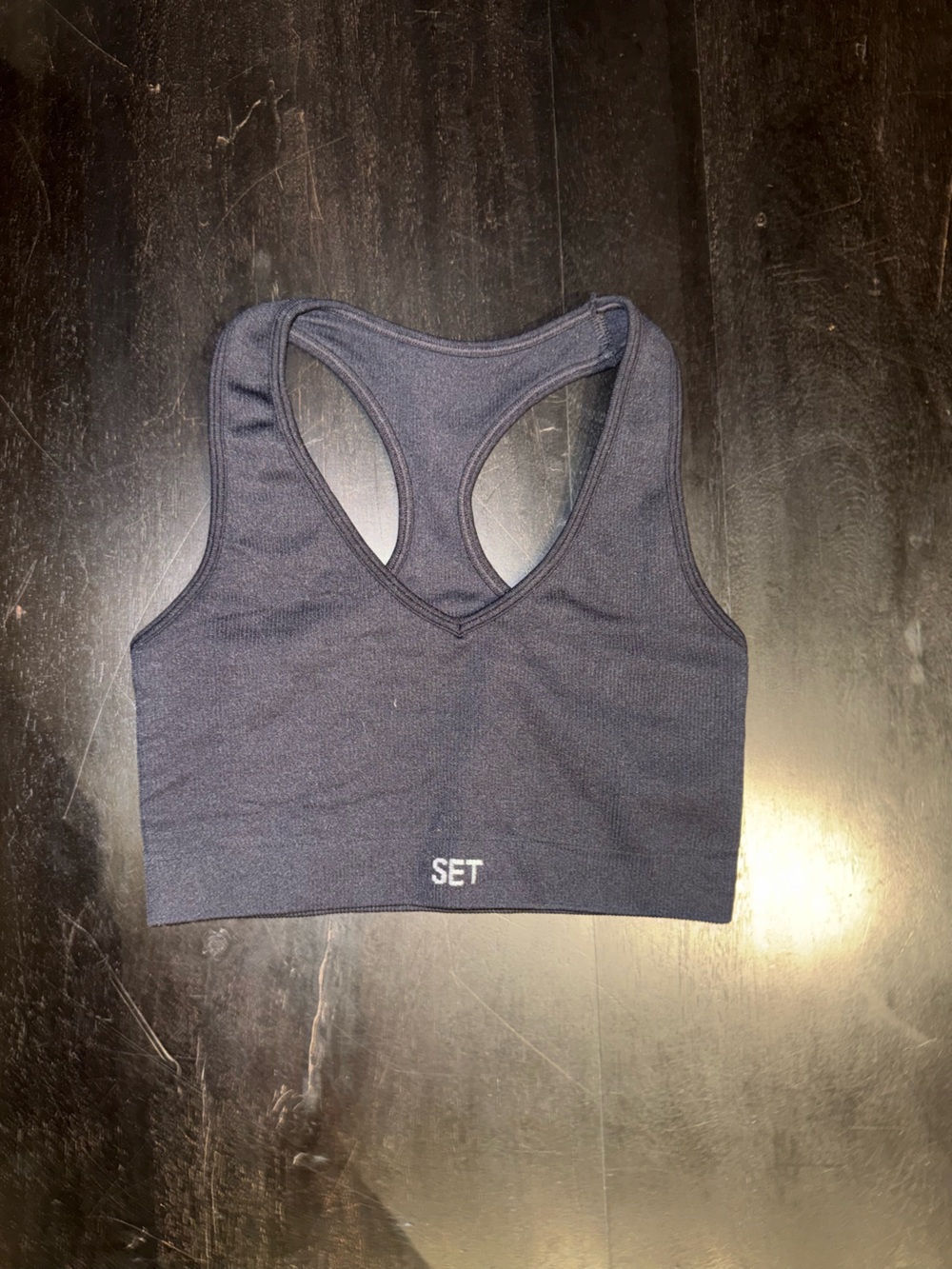 SET Active Navy Racerback Seamless Sports Bra